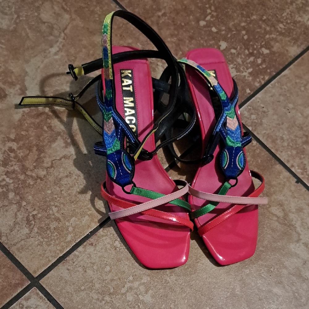 Kat Maconie Pink and Black Women's Sandals
